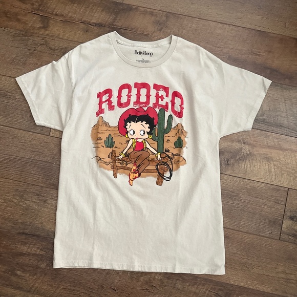 Betty Boop Graphic Tee Shirt Cowboy Large - Picture 1 of 6